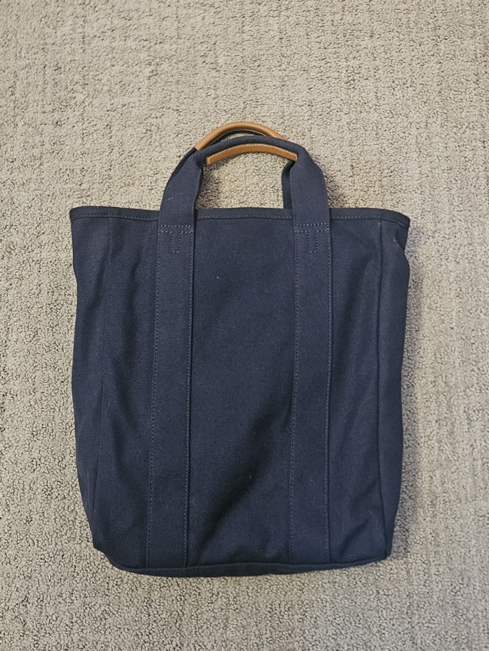 Tory Burch Canvas Midnight Blue Navy Mercer tote - Picture 6 of 11